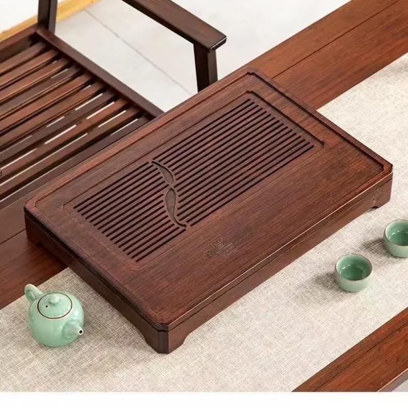 Xiangfu plateau à thé humide et sec, tiroir de rangement et de drainage type table à thé simple en b