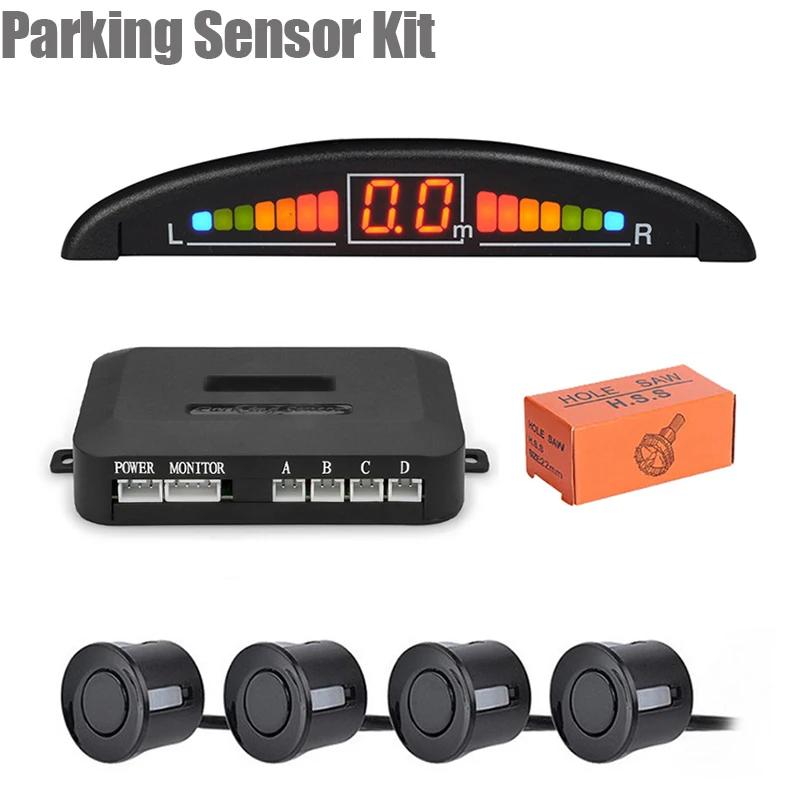 Kit de capteur de stationnement avec 4 radar LED, affichage numérique précis de l'alarme de Distance