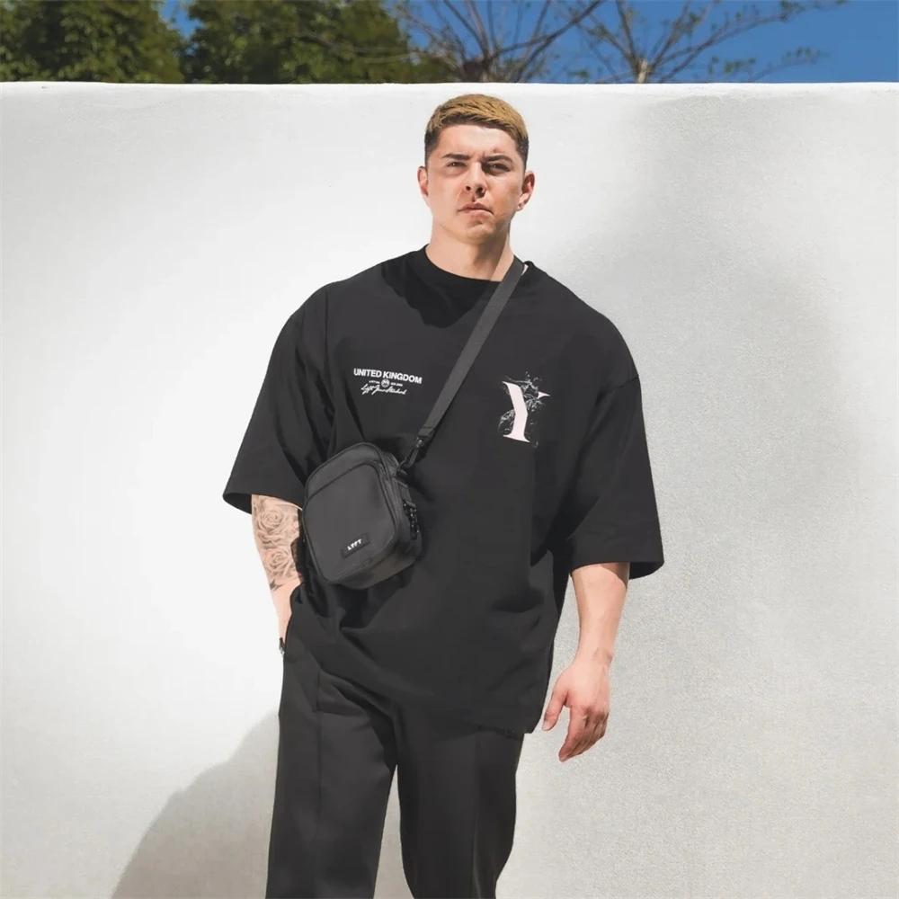 T-shirt sport LYFT 2024 homme - Mode fitness entraînement coton élastique course gym été