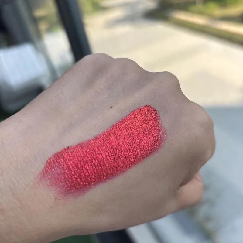 Nouvelle couleur! Fard à paupières caméléon, fard à paupières rouge froid et sauvage