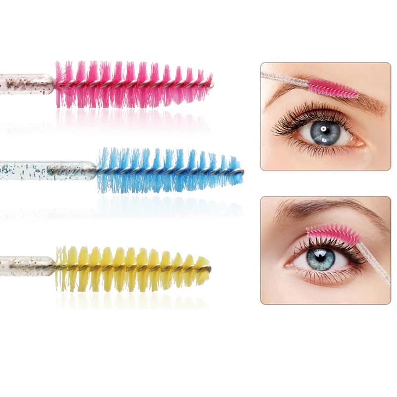 Brosses d'extension de cils, 100 pièces, baguettes de Mascara à sourcils, applicateur, bobines, bros