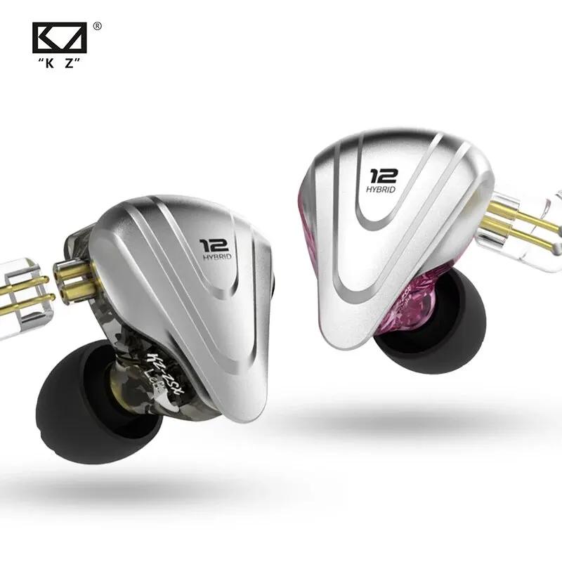 KZ-Écouteurs intra-auriculaires hybrides ZSX 1esse 5BA, 12 pilotes, basse HIFI, moniteur, écouteurs