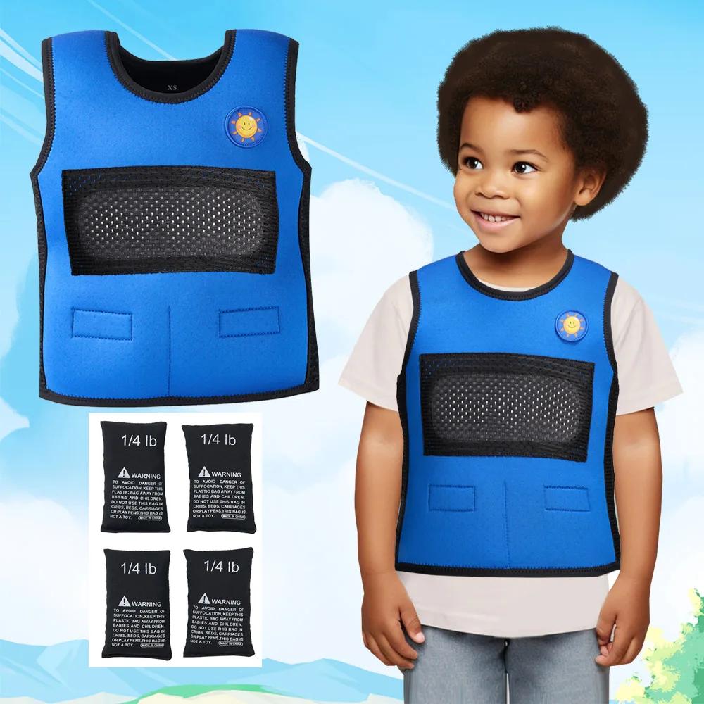 Gilet lesté sensoriel pour enfants, pour l'autisme, l'hyperactivité, traitement de l'humeur, trouble