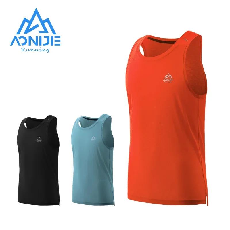 AONIJIE – débardeur d'été sans manches pour hommes, maillot de sport à séchage rapide, pour Marathon