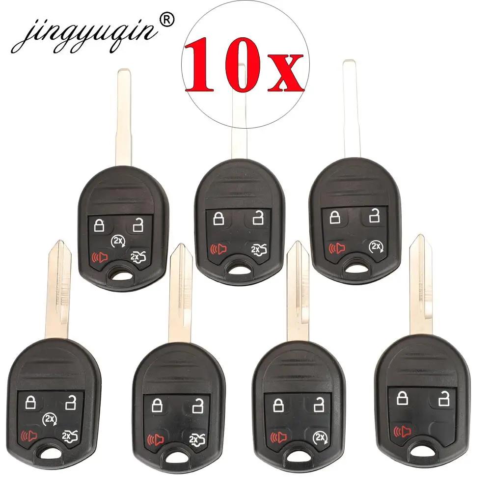 Jingyuqin-coque de clé 3/4/5 | 10 pièces, boutons à distance pour Ford Edge Explorer Ranger Windstar