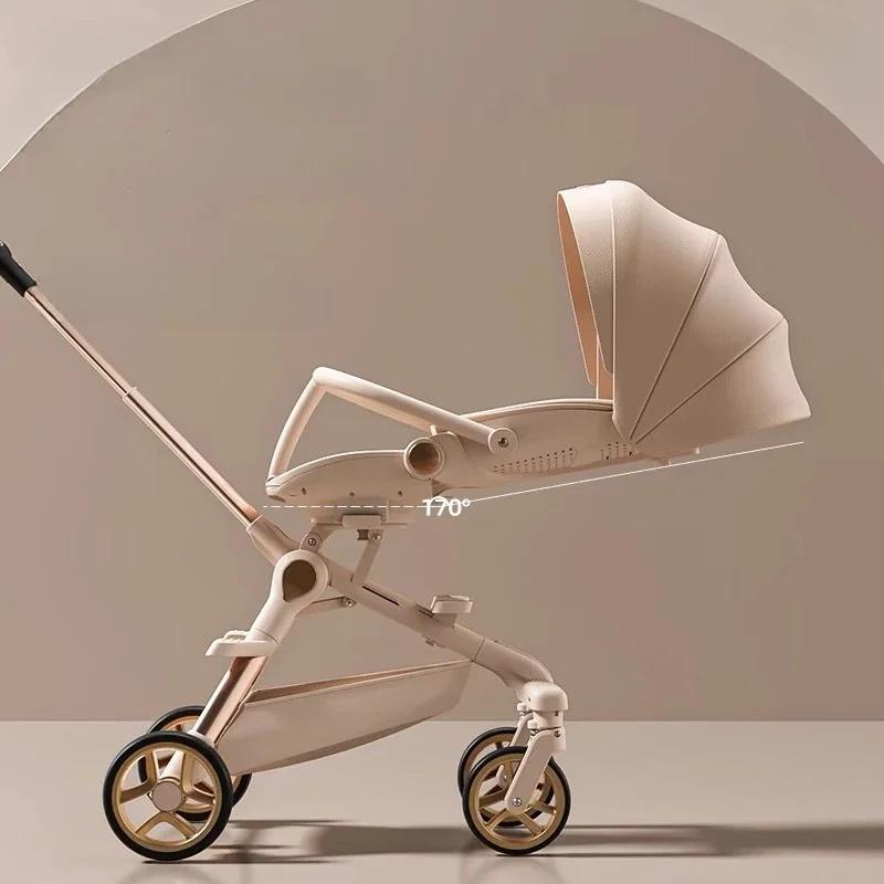 Poussette haute vue légère pour bébé, guidon réglable, poussette multifonction pour bébé, poussette