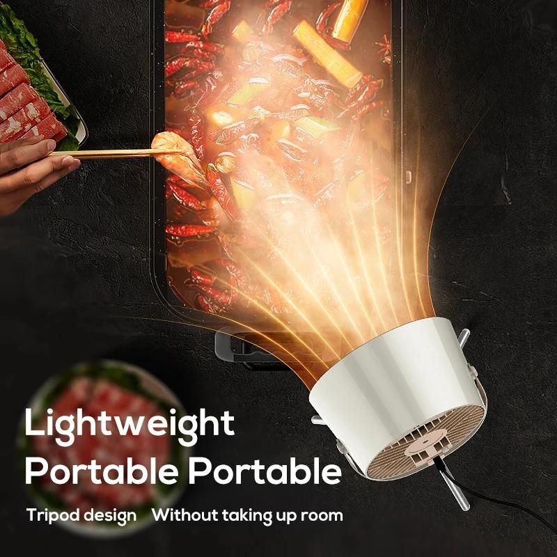 Ventilateur portable, petite hotte de cuisine, extracteur, alimentation USB, hotte de cuisine de bur