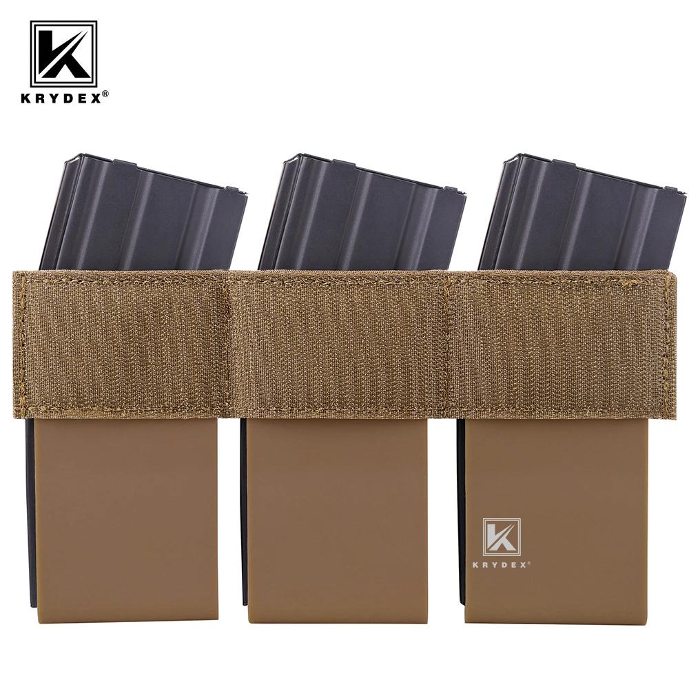 KRYDEX tactique élastique 5.56 Triple Mag insérer 7.62 pochette pour magazines pour plate-forme de p