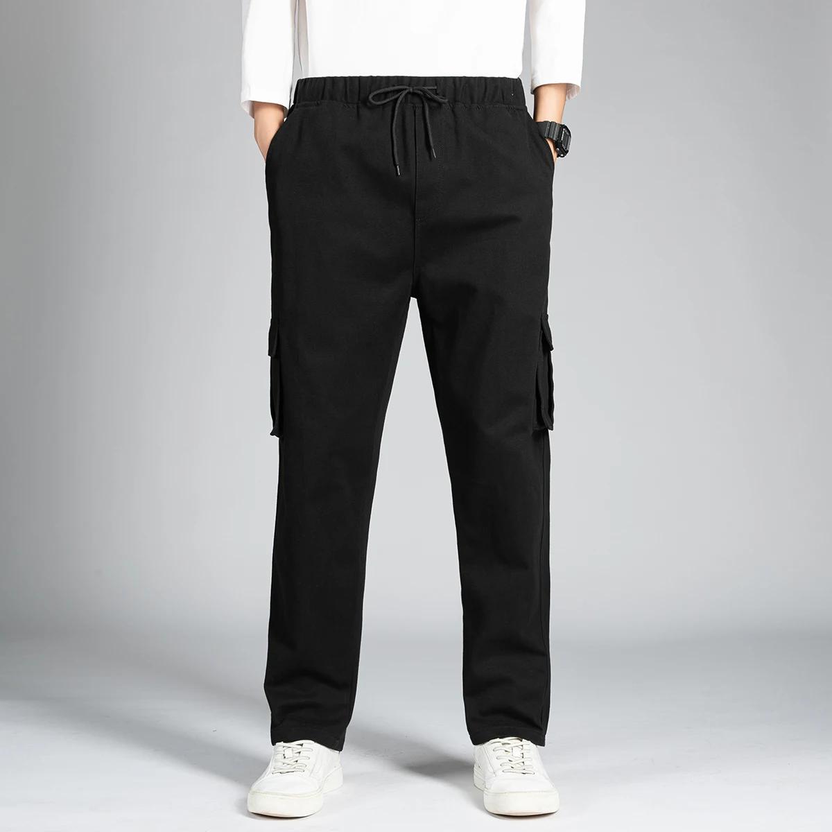 Pantalon décontracté à jambes larges pour hommes, ample, droit, Hip-Hop, Streetwear, mode Cargo, ave