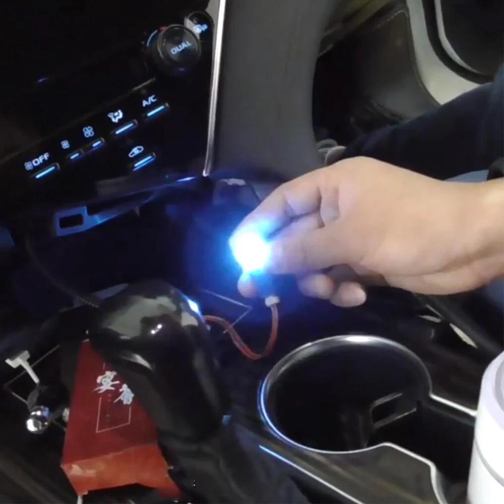Boîte de rangement de gobelet d'eau intérieur de voiture à LED, escales de lampe, lumière décorative