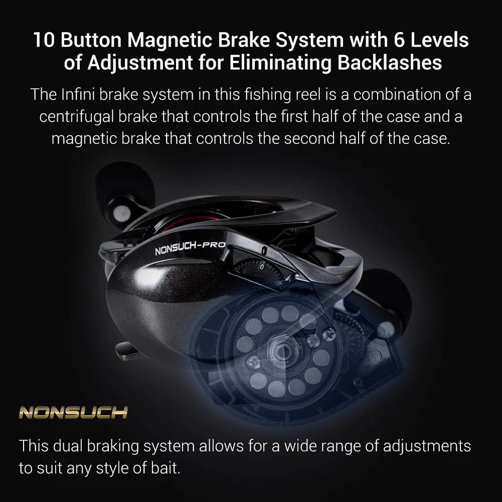 Noeby-Baitcasting Reel, Max Drag, Gear Ratio 7.3:1, Magnetic Former System,11 + 1BB,Low Profile, Bat
