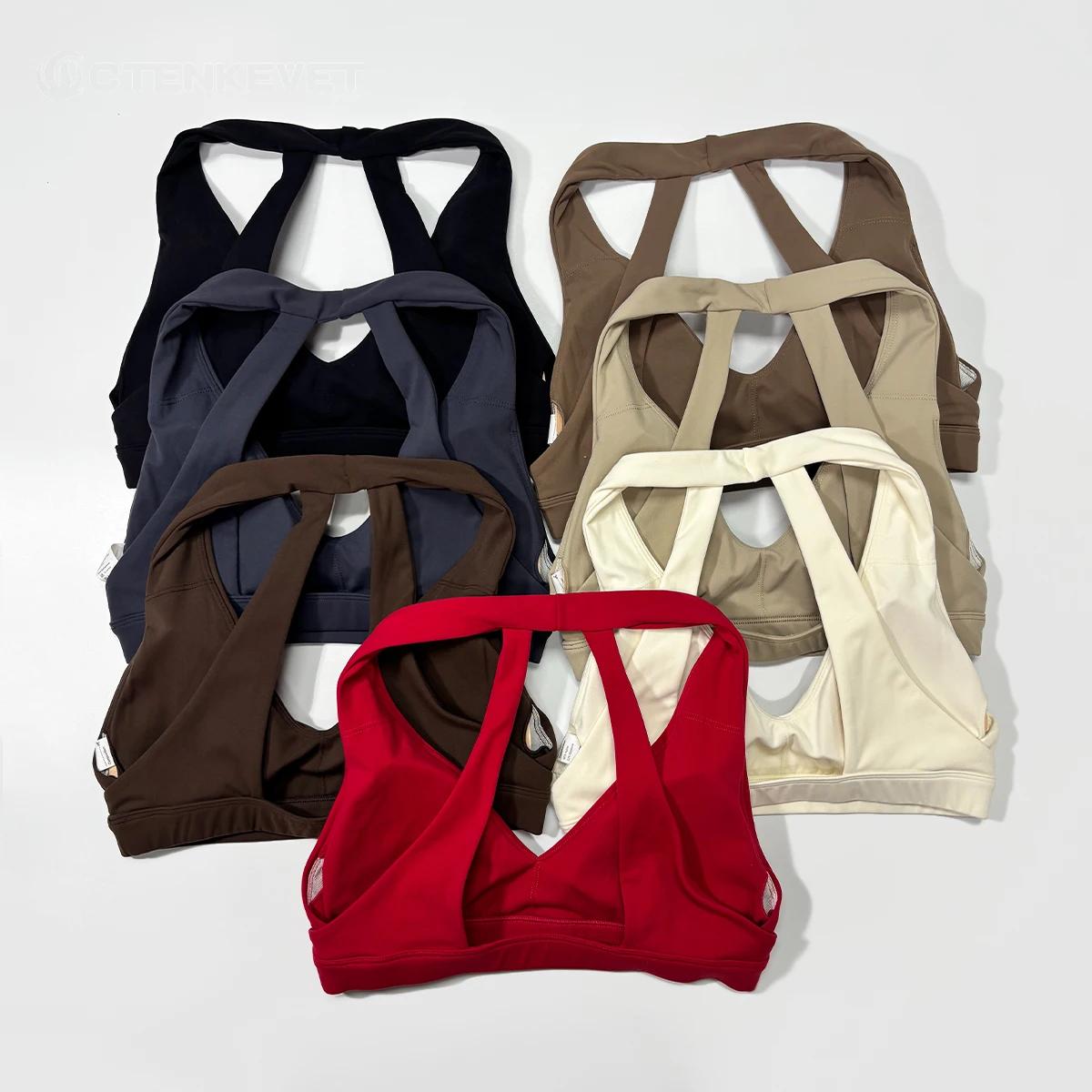 Nouveau soutien-gorge de sport dos nu pour femme, antichoc, pour la gym et la course, avec dos éléga