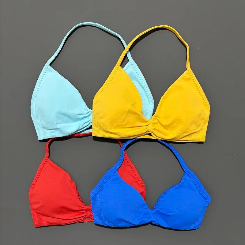 Soutien-gorge de Sport à bretelles dos nu Yoga soutien-gorge de gymnastique Scrunch push-up bonnets