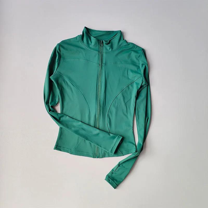 Veste de sport à manches longues pour femme, vêtements de yoga minces, cardigan zippé à séchage rapi