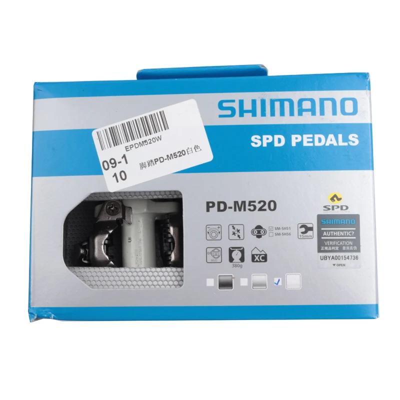 Shimano Deore M6000 M520 pédale PD-M520 pédale Double face SPD noir argent pédale pour vtt VTT pédal