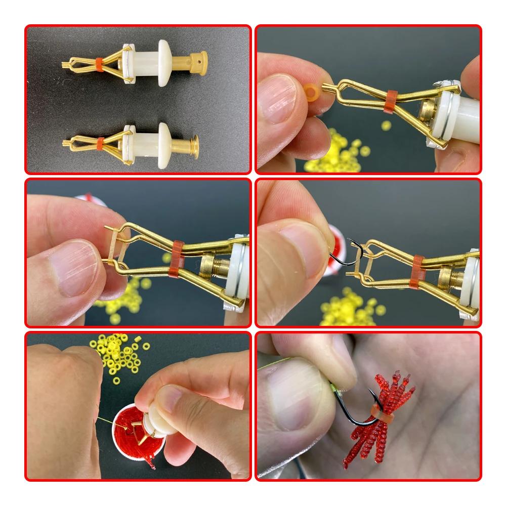10 g/lot bandes d'appâts en caoutchouc de pêche pour appâts de ver de sang de 3mm à 10mm bande élast