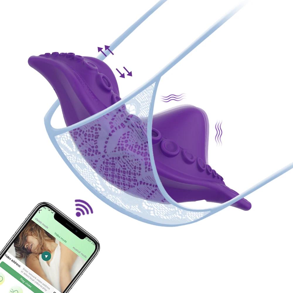 Vibromasseur Bluetooth portable pour femme, télécommande sans fil, anti-clitoris, produits pour adul