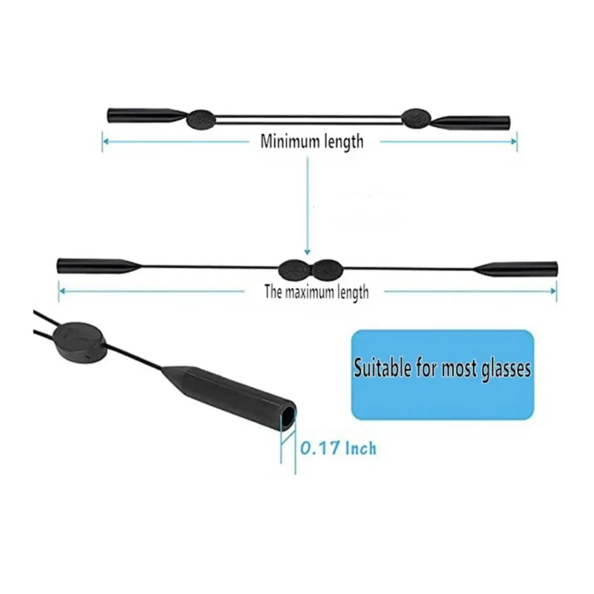 1pc réglable anti-dérapant lunettes retenue ajustement universel lanière de lunettes sport lunettes
