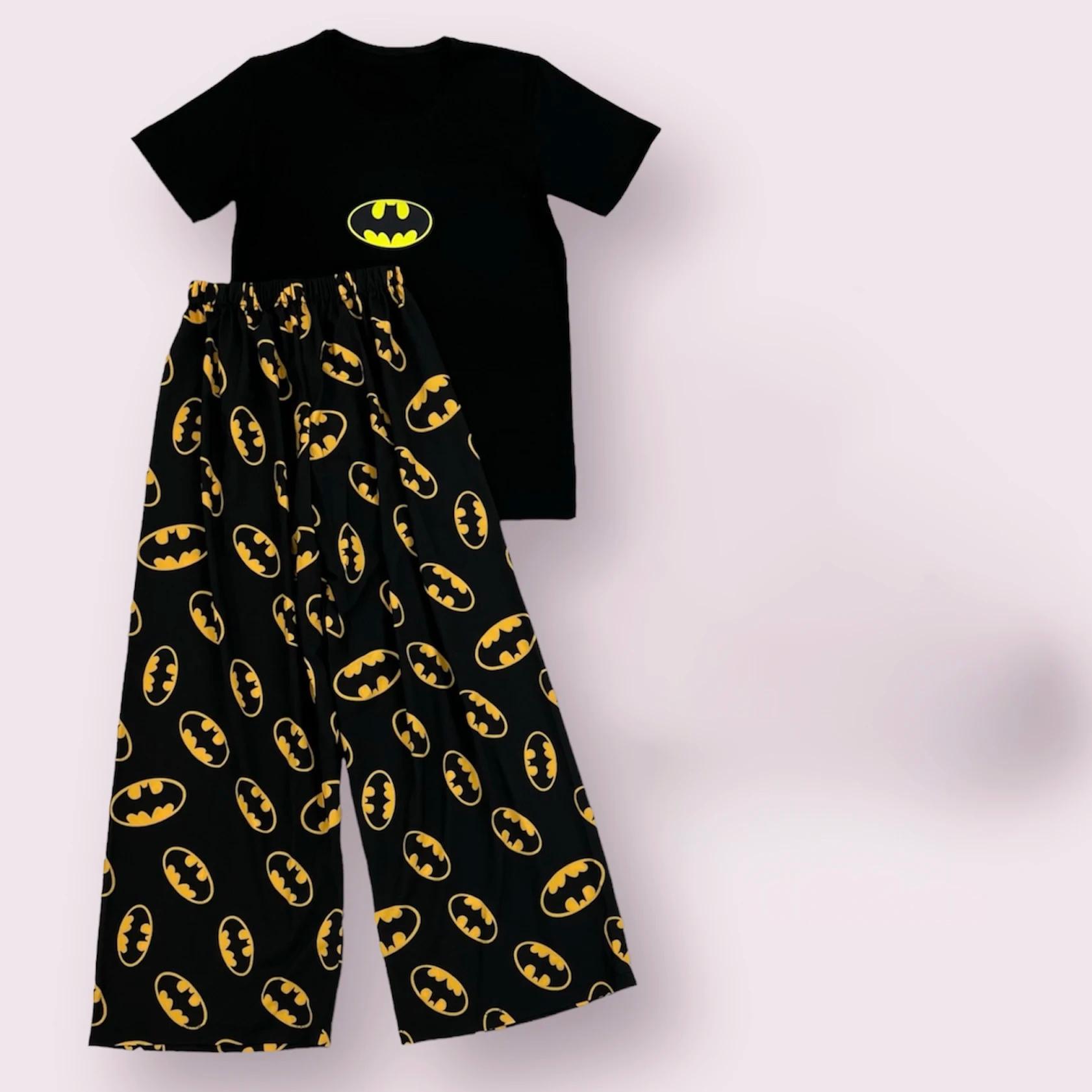Nouvel ensemble de pyjamas Batman 2026 pour enfants et adultes, homme et femme, surdimensionné, resp