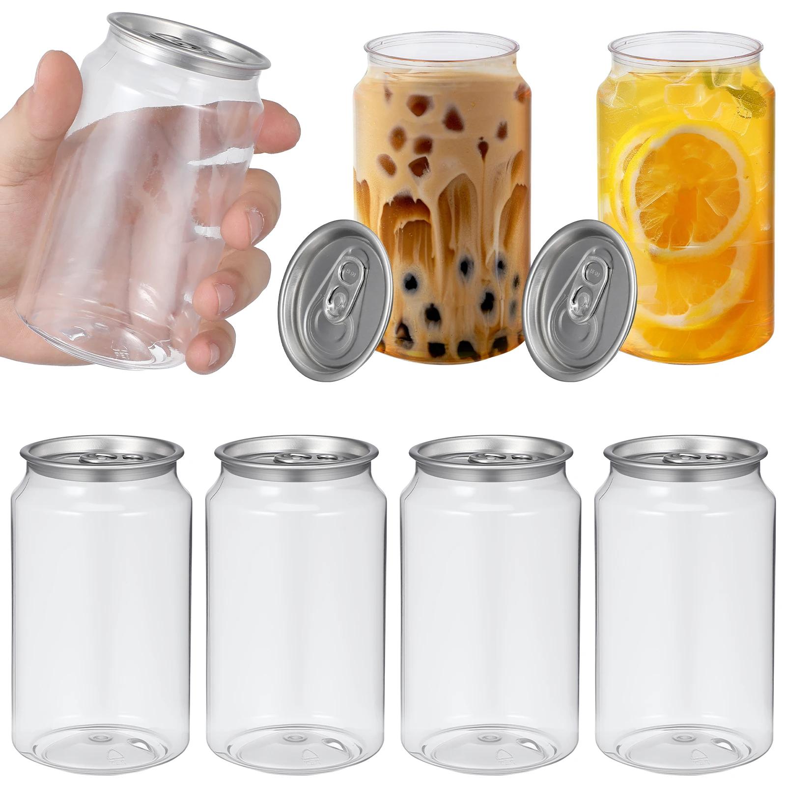 Boîtes à thé au lait en conserve, 10 pièces, récipient à boissons, bouteilles vides en PET, emballag