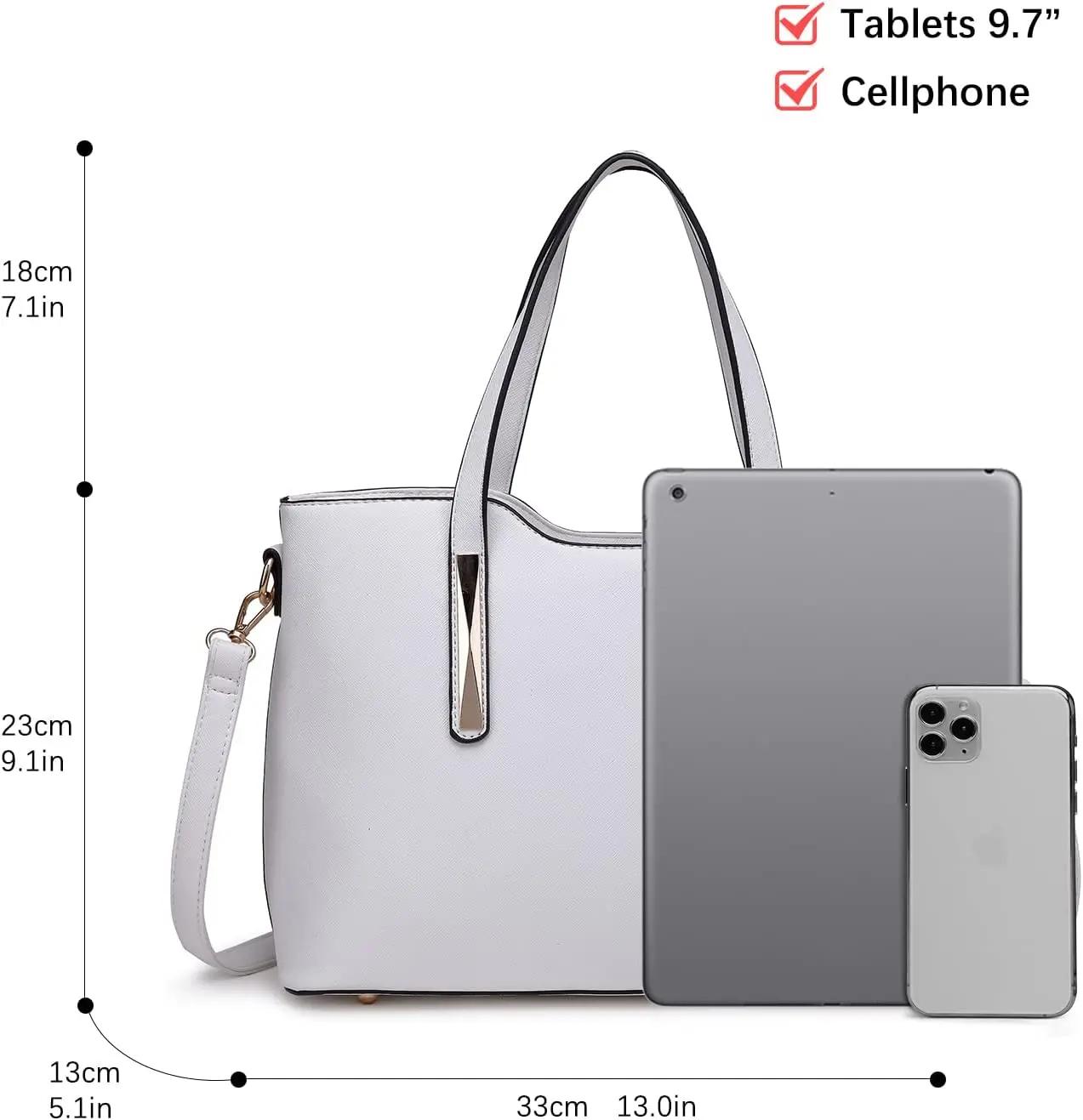 Sac à main Miss Lulu Damen de taille moyenne, élégante sacoche à bandoulière et sac à poignée, ensem