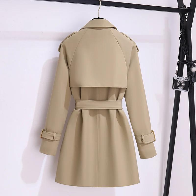 Coupe-vent de Style britannique pour femmes, Streetwear, Trench-coat à Double boutonnage, vestes kak