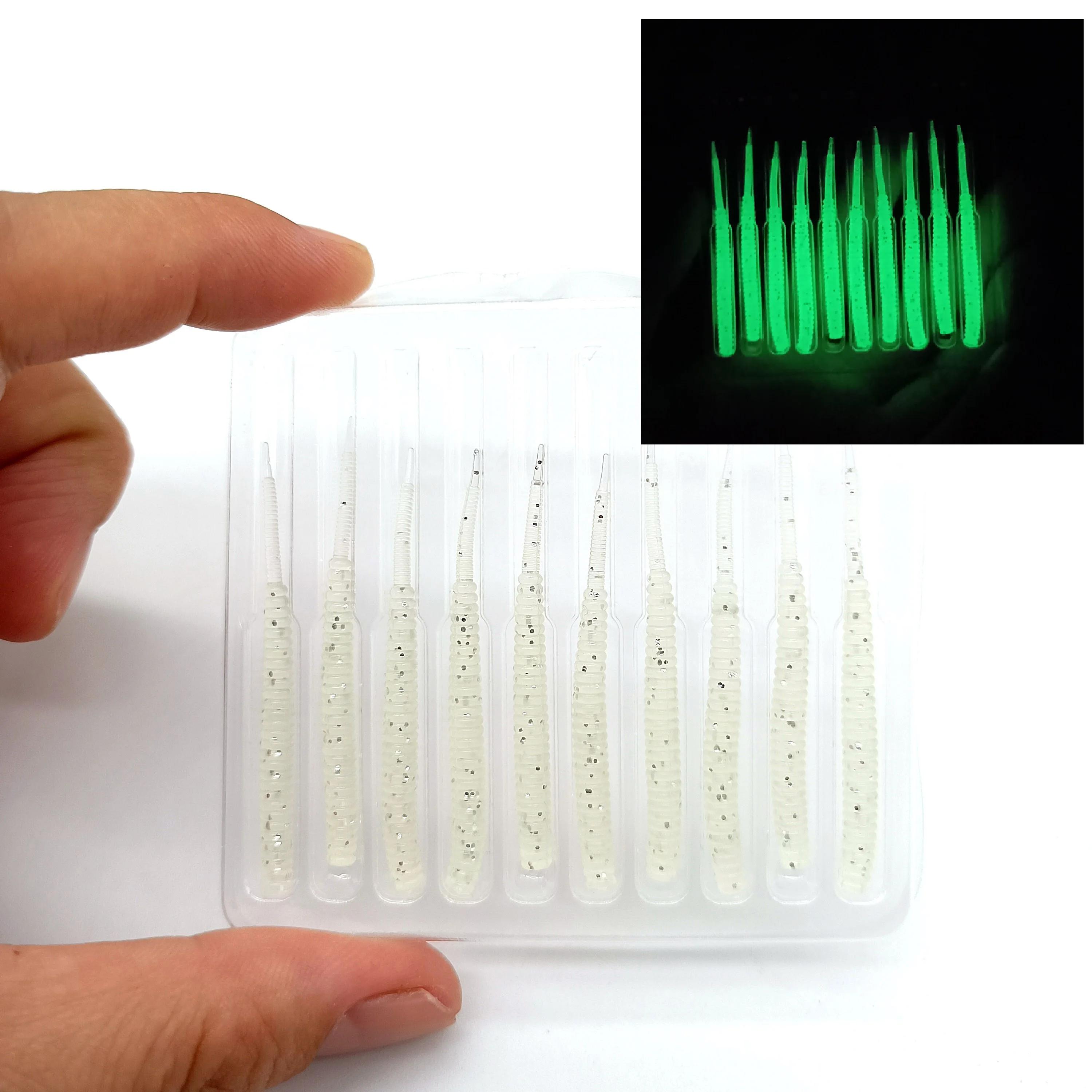 DUODUOYU 10 pièces/lot petit leurre de pêche souple 0.4g/40mm Wobbler aiguille artificielle queue Si