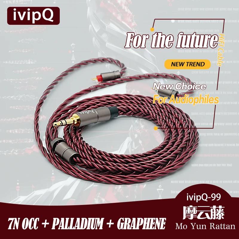 Câble haut de gamme ivipQ-99 importé du Japon, 6 cœurs, Litz haute pureté 7N OCC, palladium, graphèn