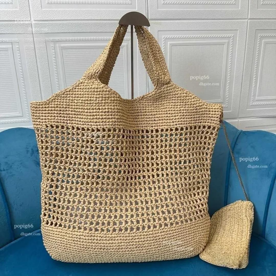 Sac fourre-tout de soirée Icare Maxi pour femme, sac à main de luxe en raphia brodé à la main, sac d