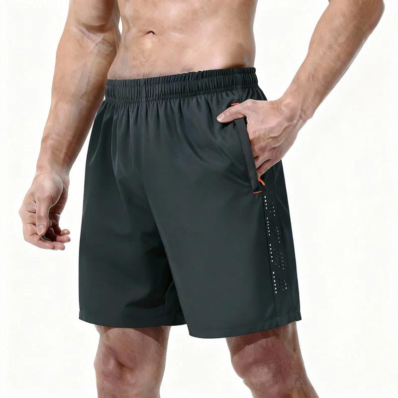 Shorts de sport légers et respirants, tissu extensible quadridirectionnel, séchage rapide, poches zi
