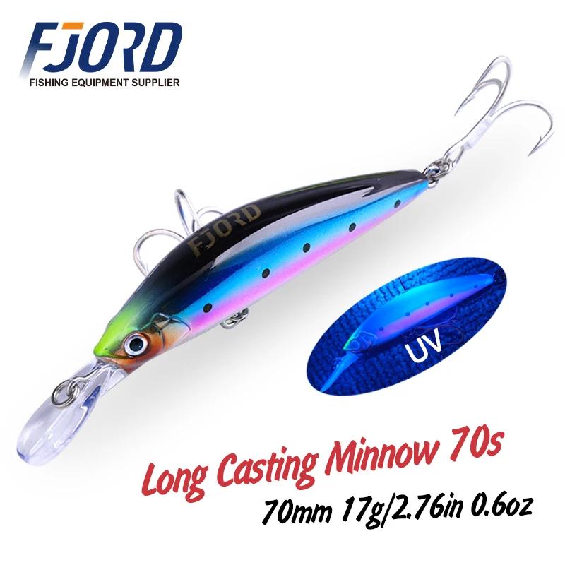 FJORD 70mm 17g vairon coulant lourd 11 couleurs pour choisir Laser dur appât artificiel en plastique