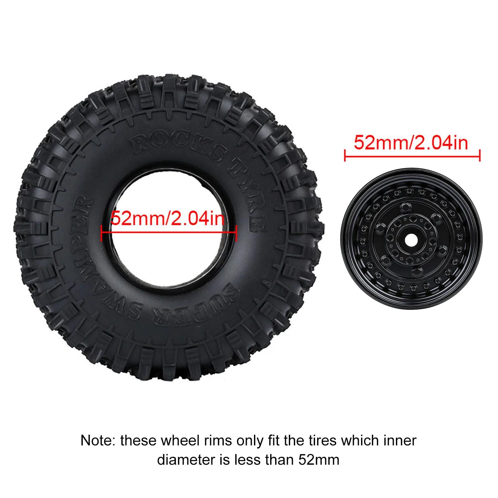 INJORA – jante de roue à bille 116g/pièce, 1.9 pouces, pour voiture à chenilles axiale 1/10 RC SCX10