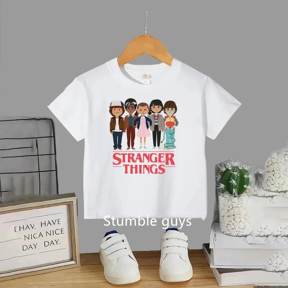 T-shirt d'été 2026 pour enfants, vêtements de voyage, Stranger Things, vêtements pour garçons, t-shi