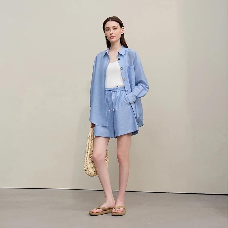 Chemises décontractées pour femmes Amii, Nouvelle collection été 2026, Style vacances, Ensemble shor