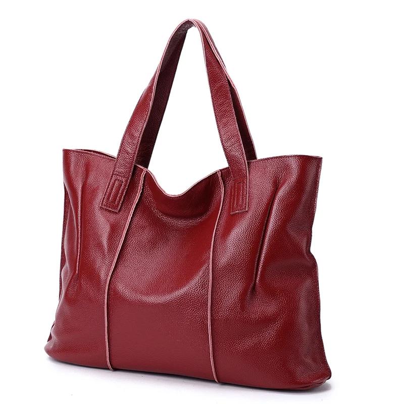Sac à main en cuir de vache pour femmes, grande capacité, rétro, mode, sacs de luxe pour dames, sac