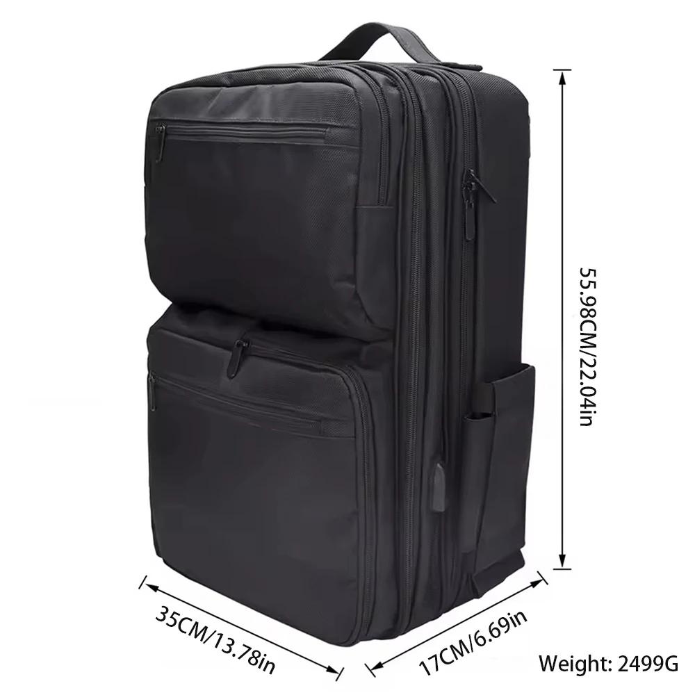 Sac à dos de voyage de maquillage avec grand sac coulissant de rangement de cosmétiques, plateaux de