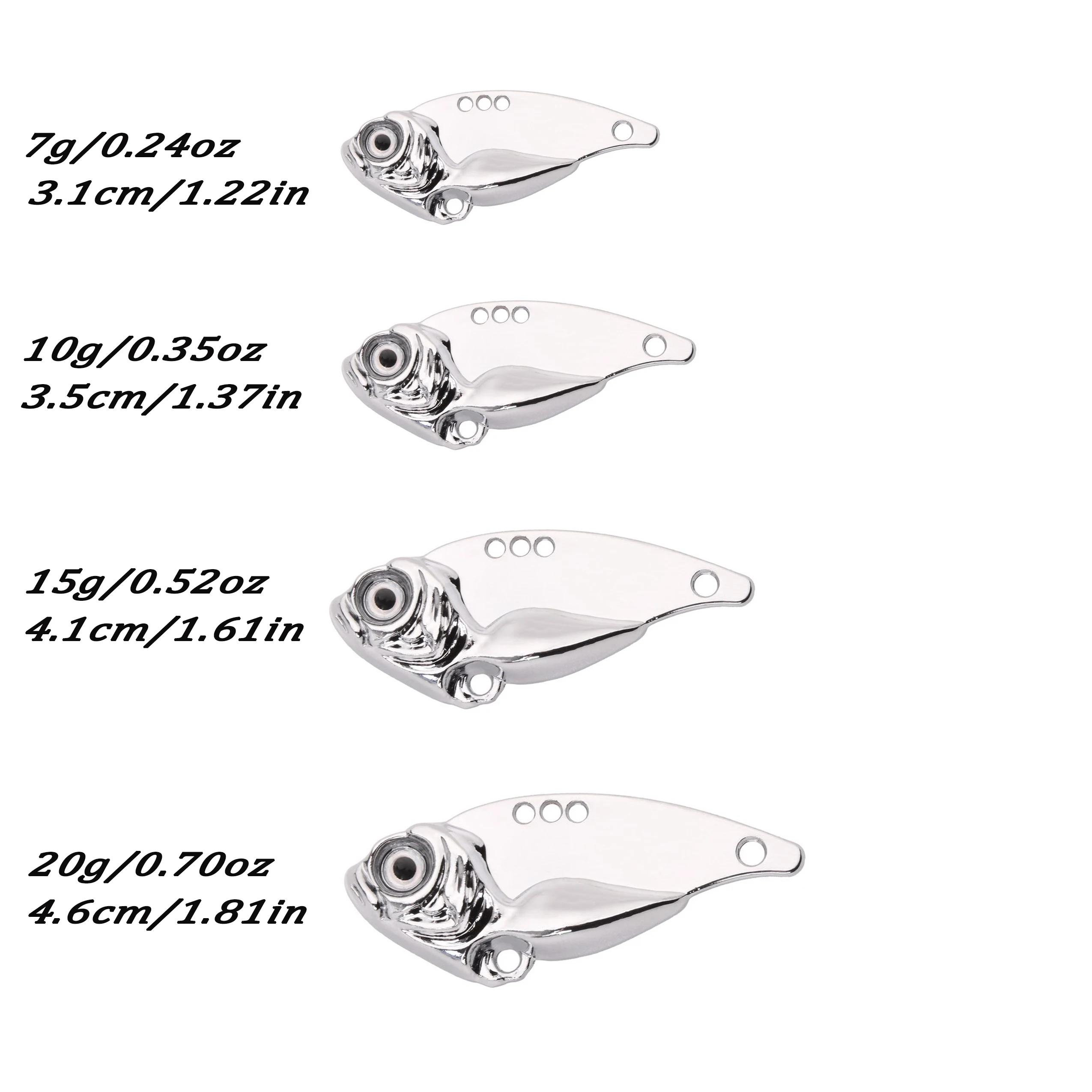 Rotatif paillettes métal VIB 7g 10g 15g 20g leurre de pêche queue rotative Vibration cuillère Spinne