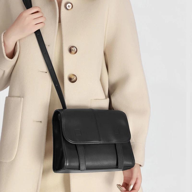 Sac Cambridge rétro en cuir véritable pour femmes, sacs à bandoulière avec sangle réglable, sacoche