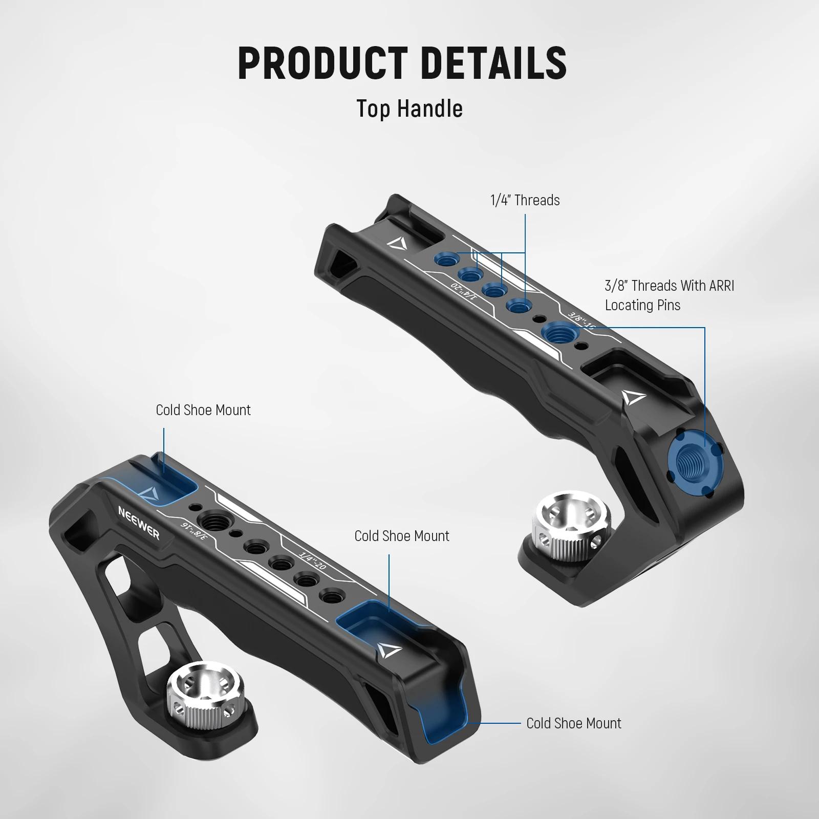 NEEpacks-Stabilisateur de caméra universel avec poignée supérieure, kit de localisation ARRI 3/8 ",