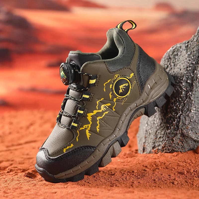 Chaussures randonnée antidérapantes enfants - Chaussures extérieur chaudes alpinisme trekking