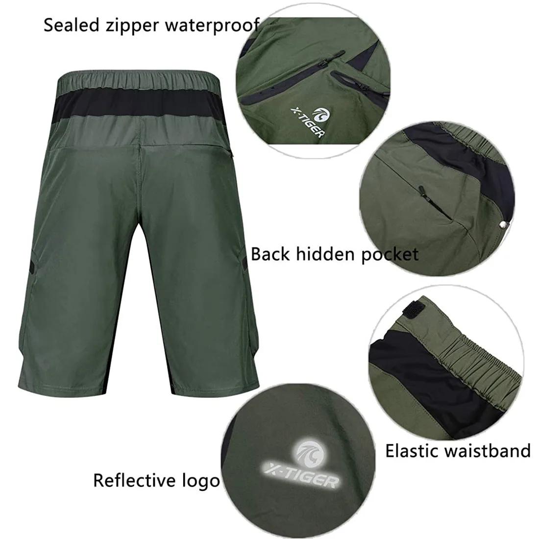 X-tiger – Short de vélo pour hommes, pantalon coupe ample, pour Sports de plein air, équitation, cyc