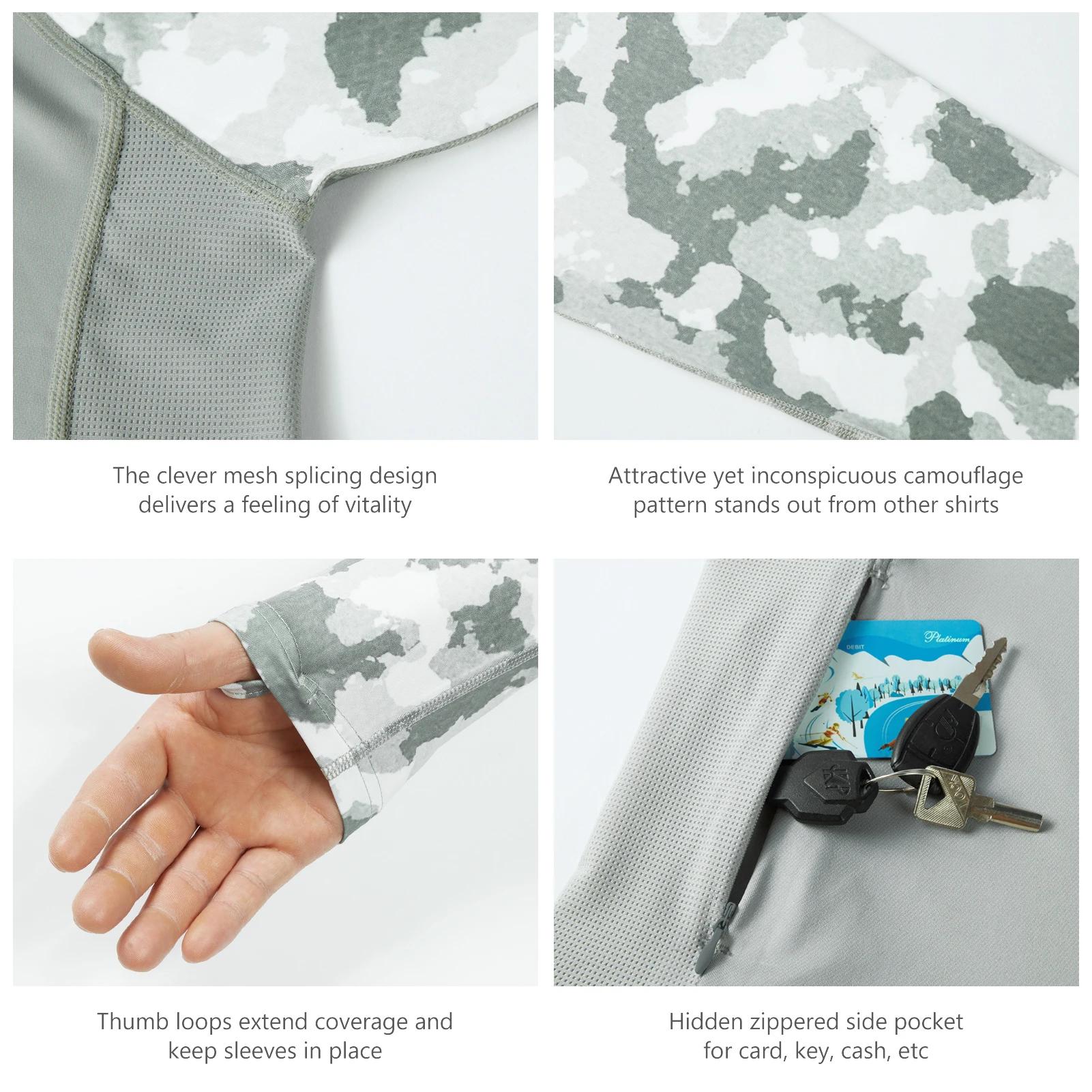 Bassdash – chemise de pêche UPF 50 Performance pour hommes, sweat à capuche rafraîchissant, camoufla