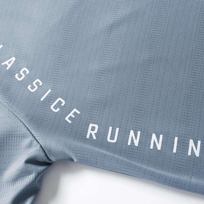 CHRLCK T-shirt de course pour hommes été - Haut en soie glacée à impression réfléchissante et séchage rapide
