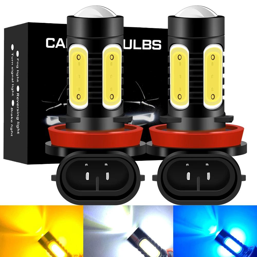 2 pièces H11 H8 H9 LED antibrouillard jaune blanc 9006/HB4 9005/HB3 H27 881 voiture Automobile ampou