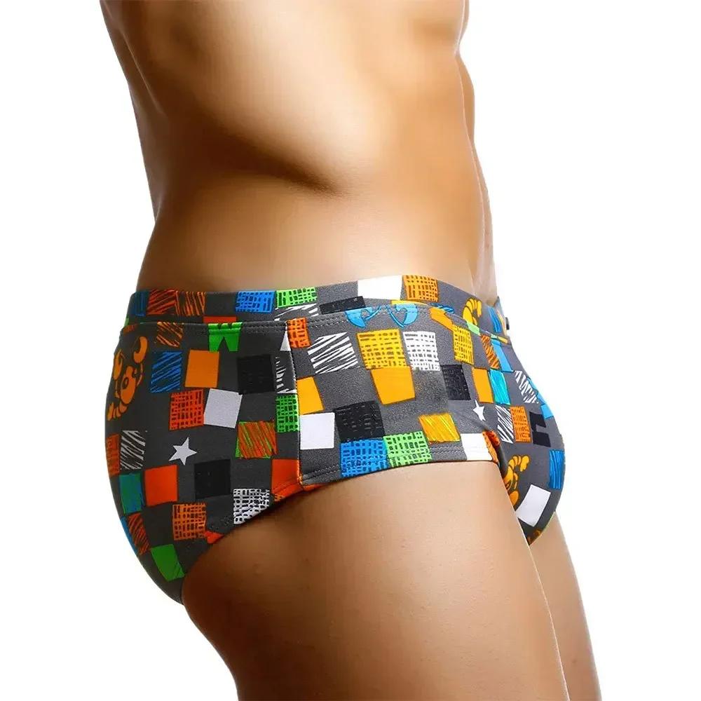 Maillot de bain carré Graffiti Surf pour hommes - Boxer slips plage été coupe brésilienne accrocheur