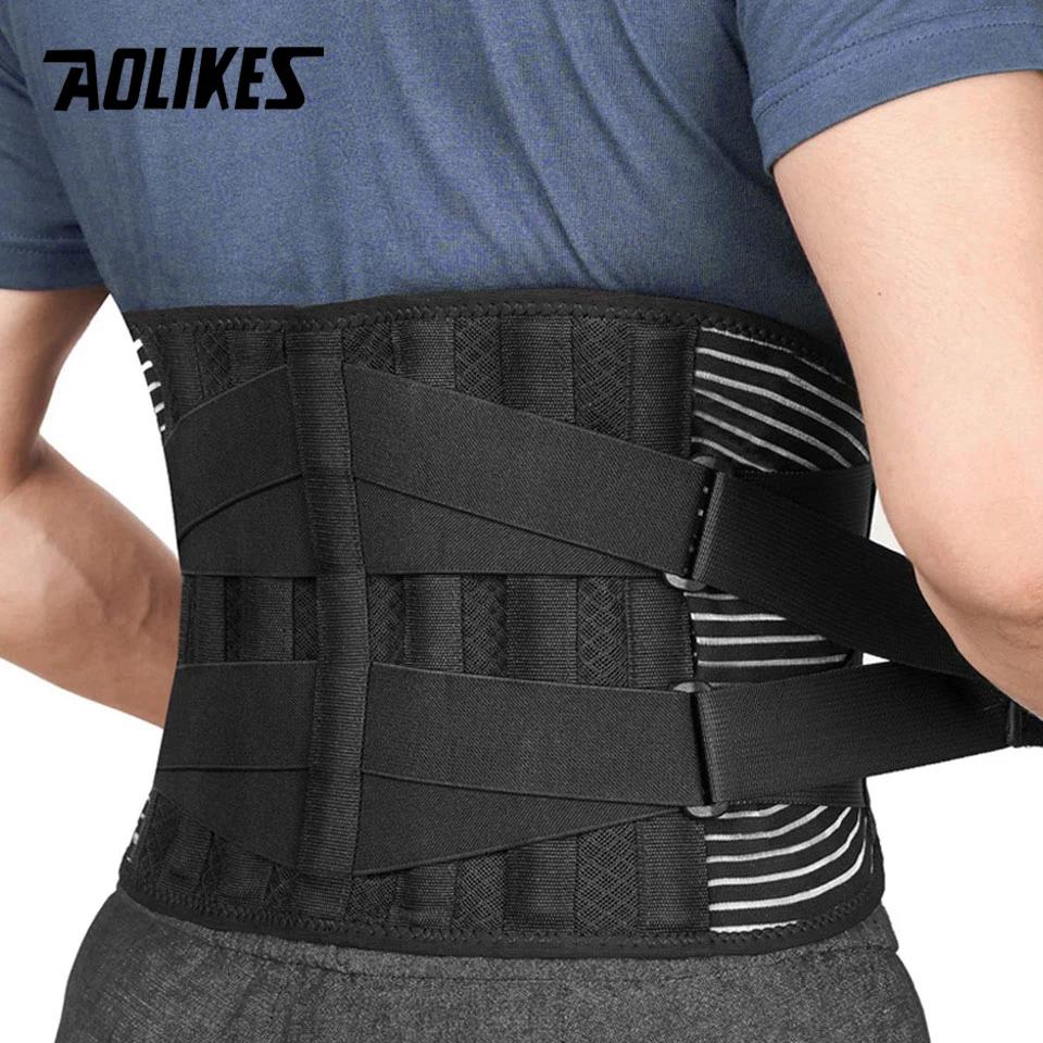 AOLIKES – attelle pour le bas du dos, avec 6 supports, soutien lombaire orthopédique antidérapant, c