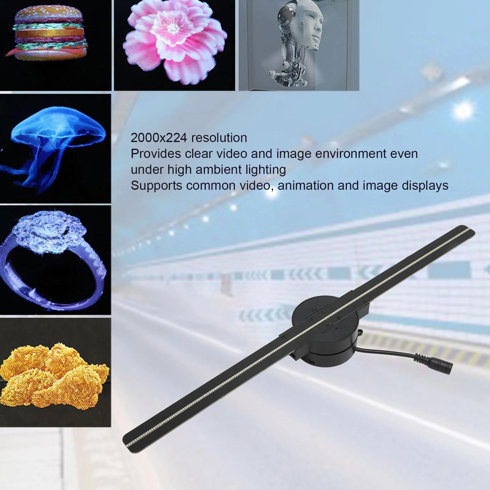 Ventilateur d'hologramme 3D, 16,5 ", 2000x224, WiFi, budgétaire 3D avec 224 perles lumineuses LED, a