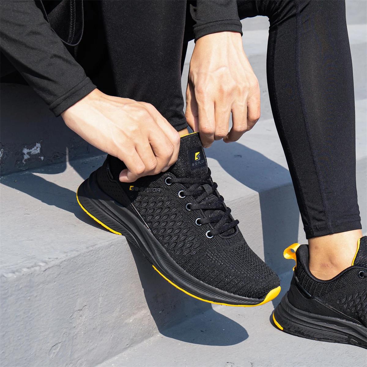Baasploa hommes chaussures de course nouveau respirant maille Sport baskets grande taille 41-48 mâle