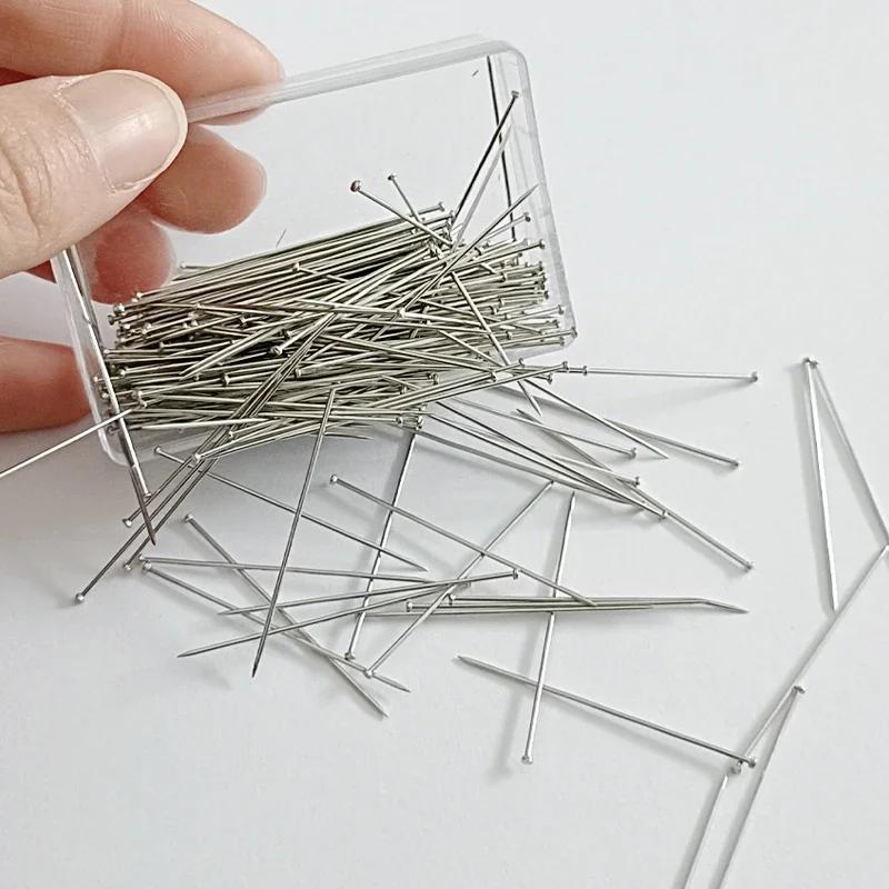Épingles à coudre en acier inoxydable, 300 pièces/35mm, épingles de Suture droites pour couturière,