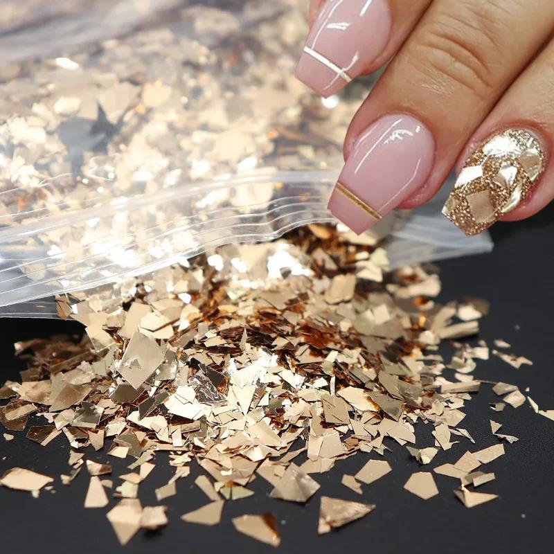 Flocons d'ongles effet sirène 10g, paillettes holographiques pour Nail Art, paillettes scintillantes